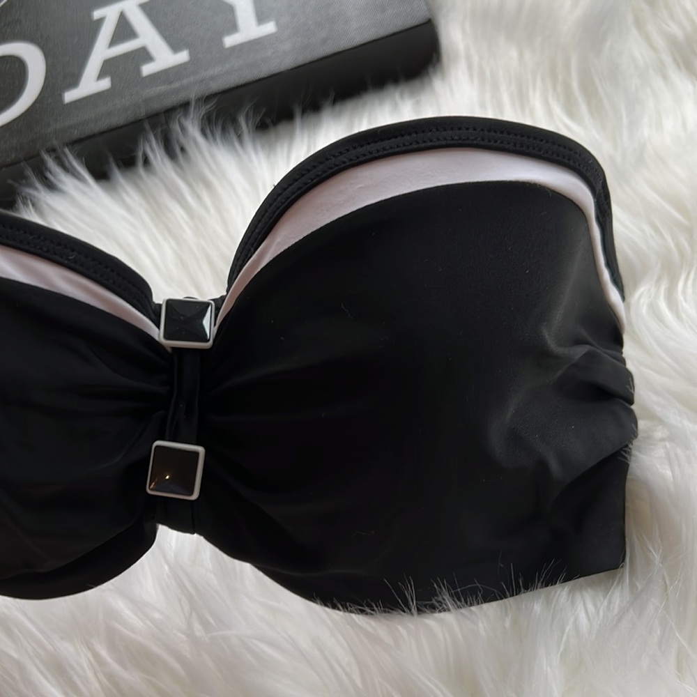 ⭐️⭐️Pin-up Style Pushup Strapless Bikini Top Size 34D - Picture 2 of 8